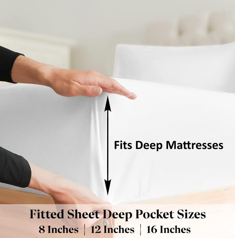 Image of Sea Monk Waterproof Mattress Protector Zippered Single Size (78x36 Inches / 6.5x3 feet) 8 Inch Drop, White Color - Bed Cover with Zipper Single Size Waterproof Mattress Protector