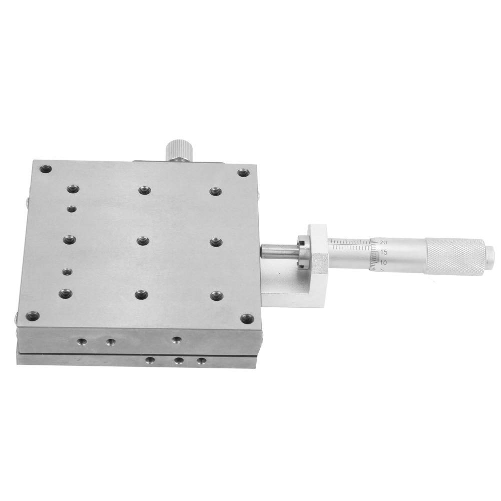 Manuelle lineare Plattform aus Edelstahl, X-Tisch, 80 x 80 mm, für Labor-Präzisionsprüfgeräte