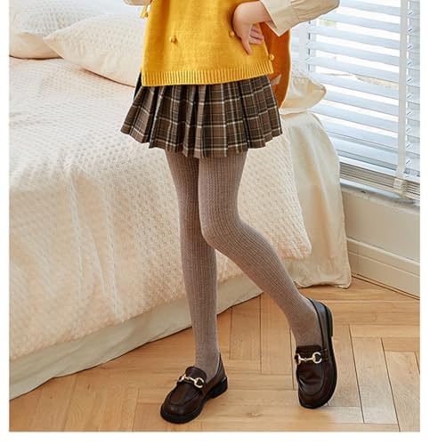 Girls Tights Toddler Cable Knit Cotton Footed Seamless Dance Ballet Stockings Non Slip Legging Pantyhose 2/3Pack2