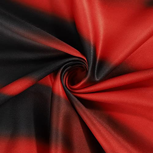 Womens Tops 2023 Summer V Neck Gradient Color Print Flowy Tunic For Leggings Pleated Henley Shirts Dressy Blouses Tees Red #TOP4