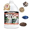 Mulch Glue, 1 Gallon Rock Glue for Landscaping, Strong Pea Gravel Stabilizer Resin Binder, Safe Mulch Lock Anchor Adhesive Outdoor for Cypress, Lawn, Garden, Landscape Edging