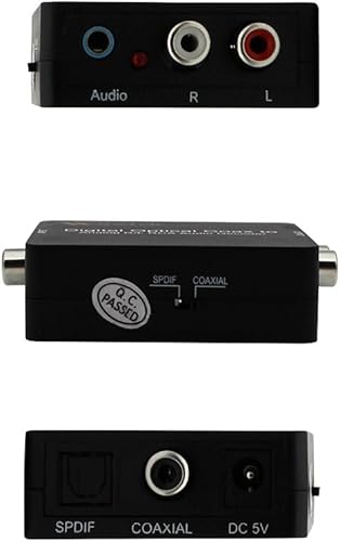 Miniatura 8 de Wiistar decodificador de fibraóptica con soporte AC3DTSDolby Toslink coaxial digital a audio analógico izq.der. 3.5mm