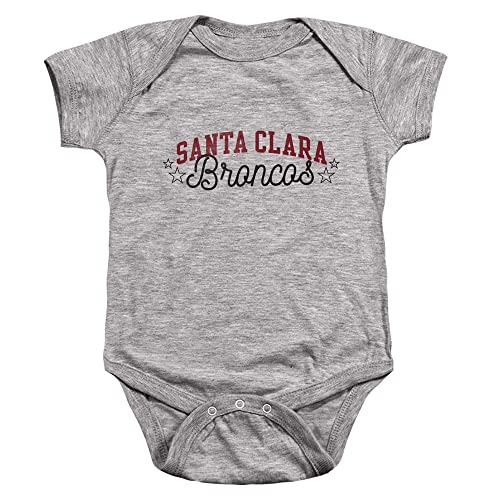 Santa Clara University Official Broncos Unisex Infant Snap Suit for Baby,Athletic Heather, 6 Months
