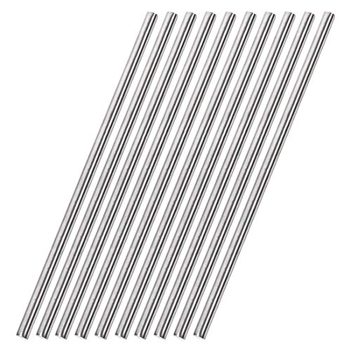 Tige acier inoxydable 304 ronde de 6mm x 300mm pour modélisme et bricolage (Lot de 10 pièces)
