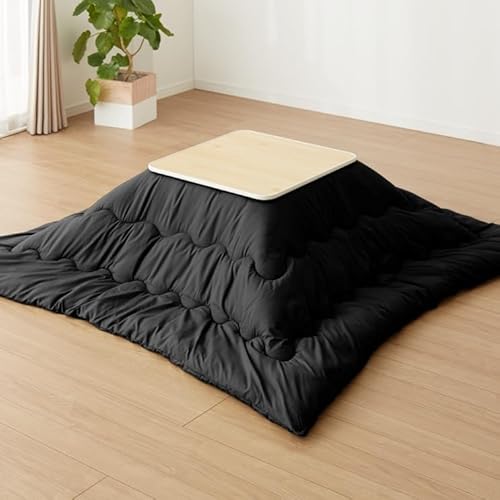 リコメン堂 こたつ掛布団 正方形 単品 185×185cm 選べる12色 こたつ用布団 あったか こたつ掛け布団 抗菌防臭 洗える シンプル ブラックの商品画像（Amazon）