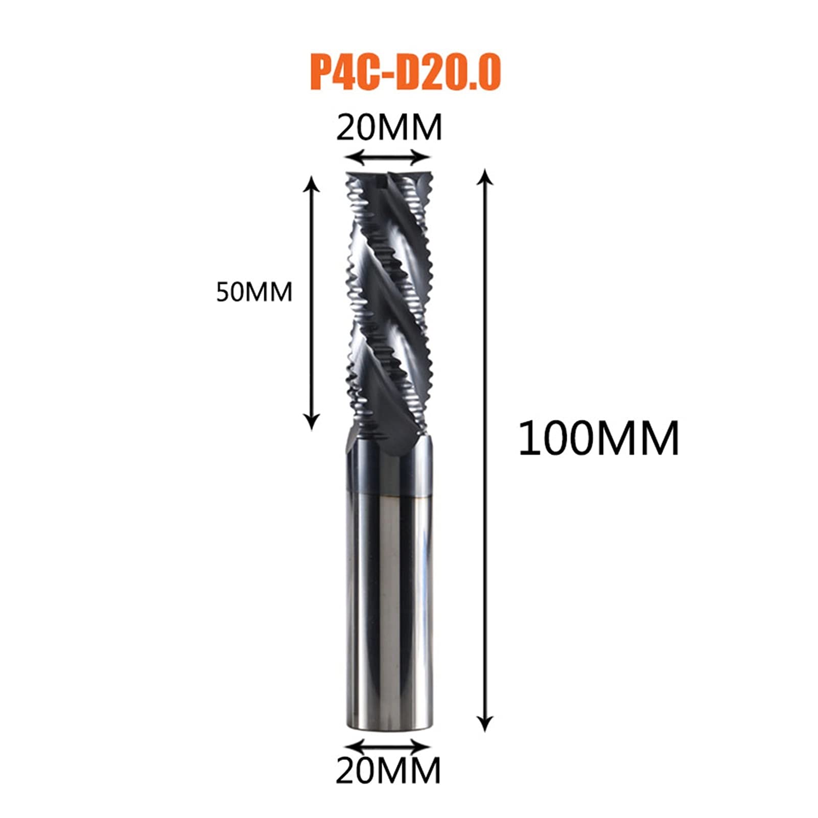 Molino de extremo Molino de extremo de carburo CNC CNC Bits de enrutador de carburo sólido Desbaste del extremo 4 Flauta CNC Fresado Cortador de fresado Bit de enrutador para 50 HRC Máquinas de desbas