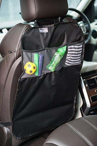 FiNeWaY® Set of 2 Kick Mat Car Seat Protector Cover 3 Mesh Pockets Toy Storage Organiser Kids (2PCS KICK MATS)