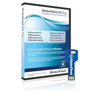 GloboFleet Card Control Plus Set Kit pour disque/chronotachygraphe Lire, analyser et archiver les données du disque avec mesure de l'usure et lecteur de carte à puce