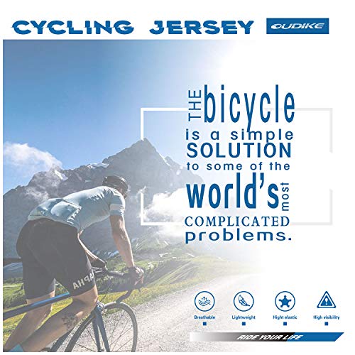 Men's Cycling Jersey Sets Road Bike Short Sleeve Bib Pants with Sponge Padded Riding Clothing Suits Quick-Dry - Image 8