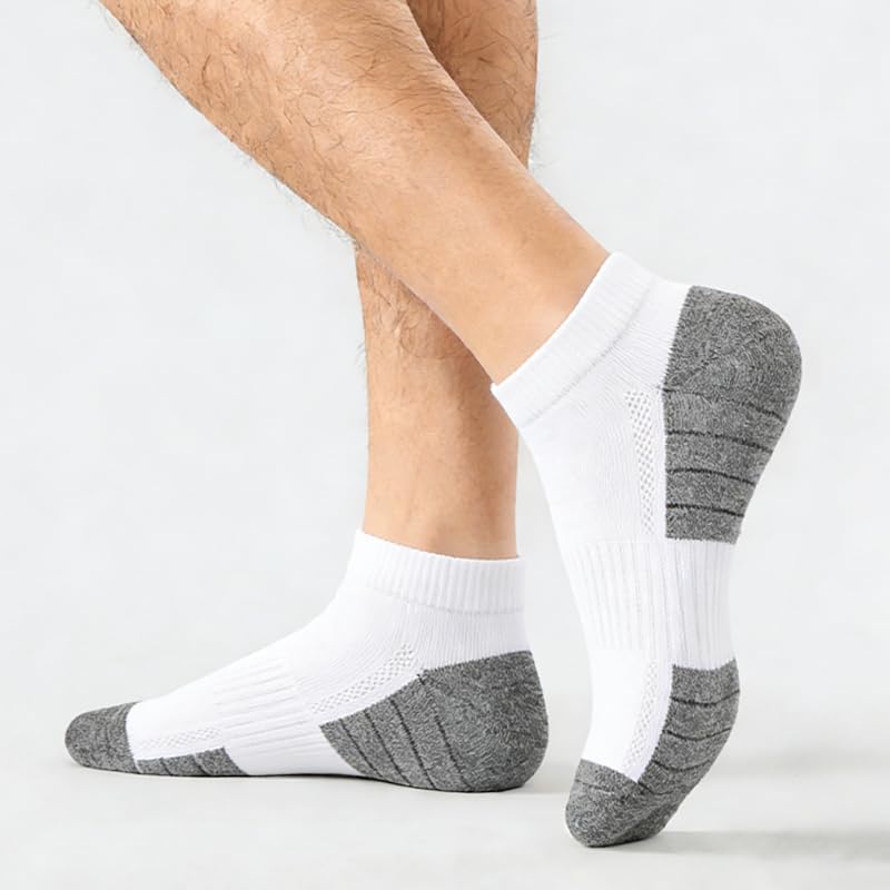Mens Ankle Socks Cotton Moisture Wicking Athletic Socks with Arch Support, Work & Daily Wear (9 Pairs) image 2
