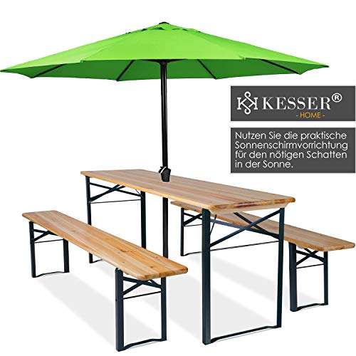 Kesser® Biertafelset, 3-delige tuinmeubelset, inklapbaar, 170 x 46 x 75 cm, 2 x bierbanken, 1 x biertafel… - Image 4