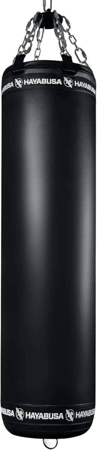 Hayabusa Classic Heavy Bag Pre-Filled Design and Specialized Hanging System - Black, 125lb