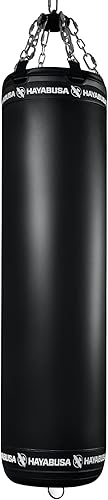 Hayabusa Diseño clásico de bolsa pesada prellenada y sistema de suspensión especializado, negro, 125 libras disponible en Yaxa Colombia