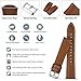 Fullmosa Watch Straps 20mm, Axus Series Leather Strap Replacement Watch Strap with Stainless Steel Metal Clasp for Men Women 14/16/18/20/22/24mm, Brown 20mm