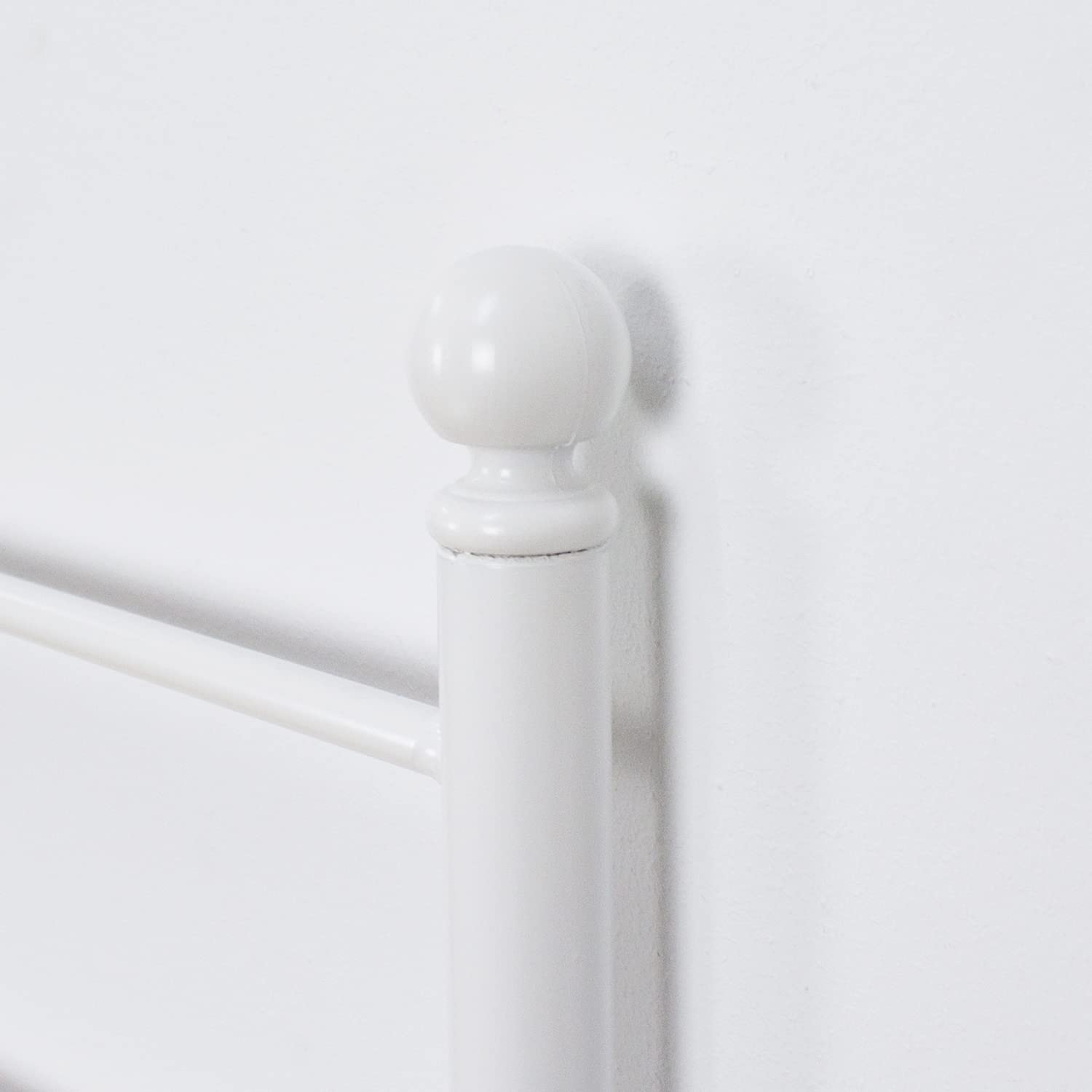 ElHerrero Cabecero de Forja Nacional para Cama de 105Cm, Color Blanco de Hierro con Diseño Elegante, Sencillo y Clásico de Líneas y Círculo. Económico y Fácil de Limpiar, Resistente para Dormitorio.