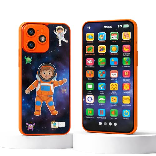 Image of Wishkey Edu Phone for Kids 2.0 Space Theme 28 Functions 84 Features Rechargeable USB Cable Not Included Toddler Learning Mobile Toy with Multi-Language 10 Indian Languages for Boys Girls Age 2+