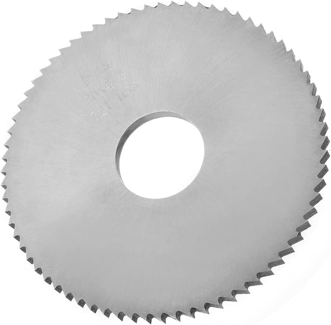 Auniwaig Circular Saw Blade, 3.15inch 72T Cutting Saw Blade, 0.035inch Thickness HSS Round Slitting Saw Cutter Blade, for Metal, Plastic, Wood, Plastic, Wood