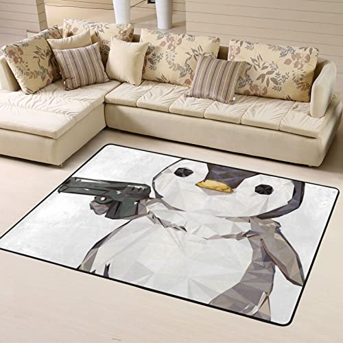 Tapis de balcon pingouin lavable avec dos antidérapant haute adhérence - 3