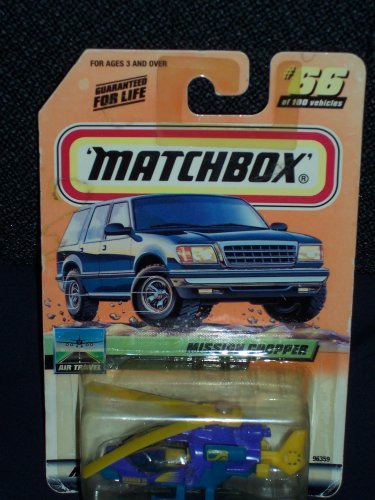 Matchbox Mission Chopper 1999 1:64 Escala Morado