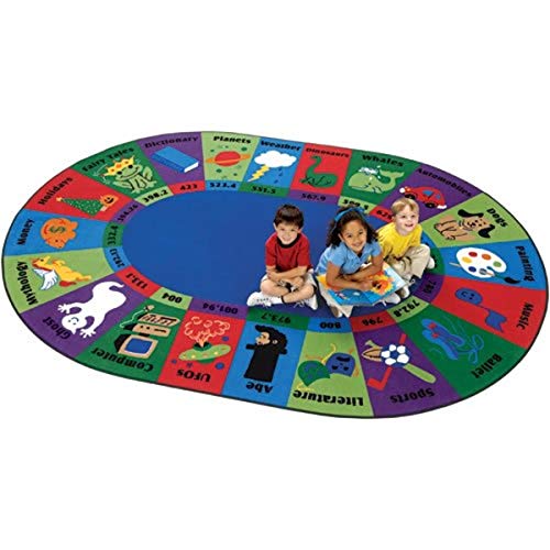 Carpets for Kids 5716 Circletime Dewey Decimal Fun Kids Rug Rug Size: Oval 8'3