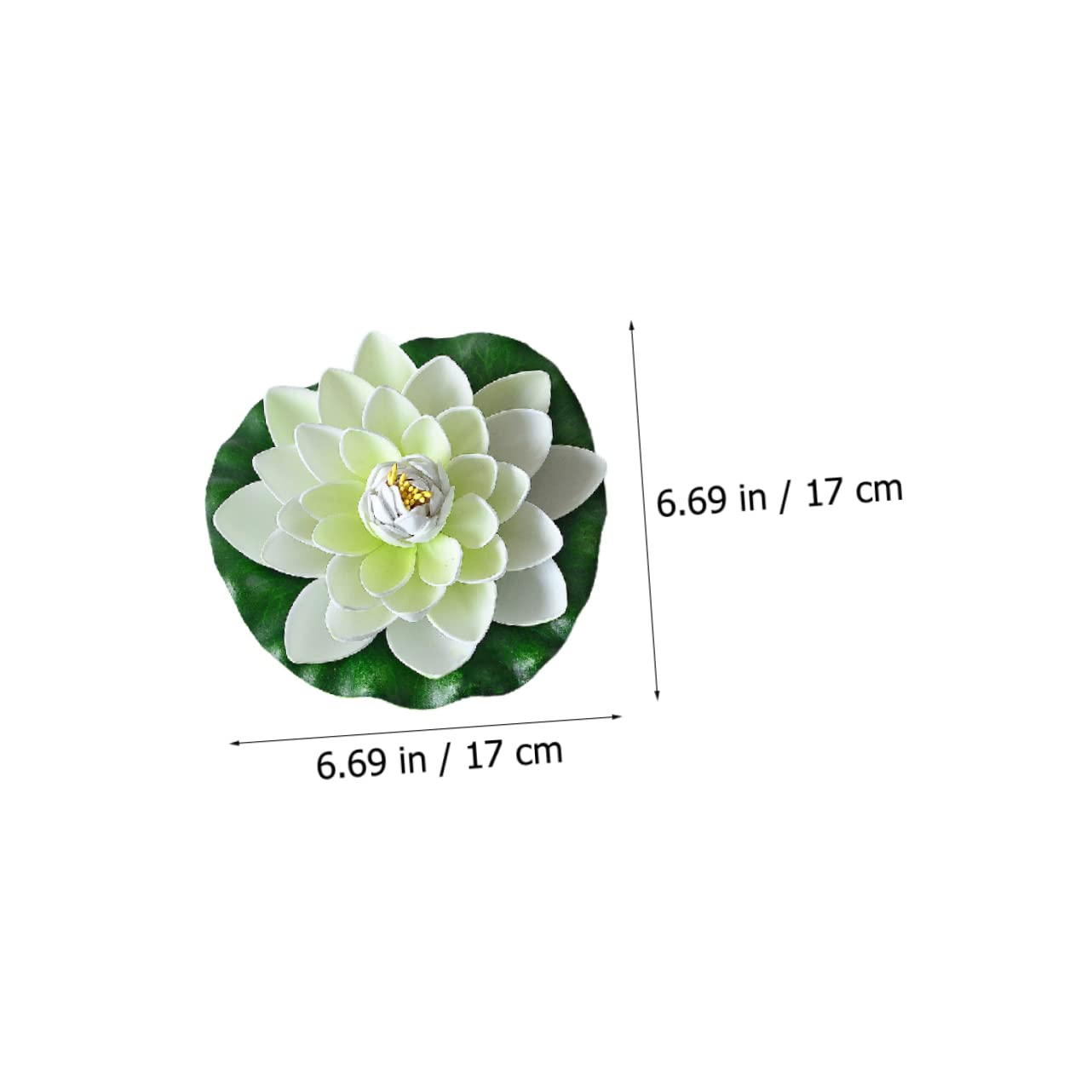 Housoutil 16 Piezas Decoración de nenúfares de simulación decoración de Acuario de Peces holgazaneando pecera Planta de Loto Flotante Flor de Loto simulada