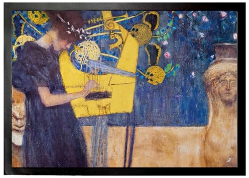 1art1 Gustav Klimt Die Musik, 1895 Fußmatte Dekomatte Innenbereich | Design Türmatte 70x50 cm