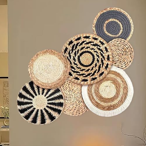 7 paniers muraux boho de différentes tailles pour salon - 6