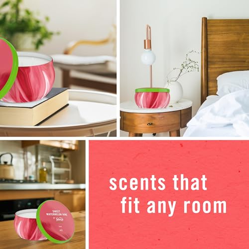 Image of Febreze Scented Candle, Sweet Watermelon Vine Scent, 11 oz 4 Wick Candle, Single Pack