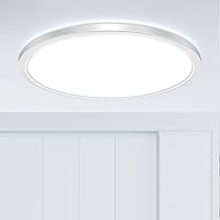 Vista 19 de Paquete de 2 lámparas de techo LED de montaje empotrado, color negro, 12 pulgadas, 28 vatios, regulable y 3000K-4500K-6000K, lámpara de techo de 3