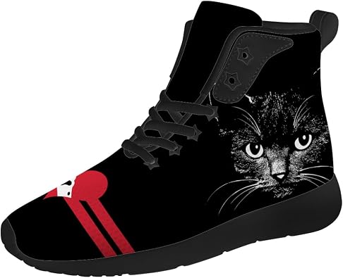Cat Shoes for Men Women High Top Sneakers Casual Shoes Gifts for Dad Mom