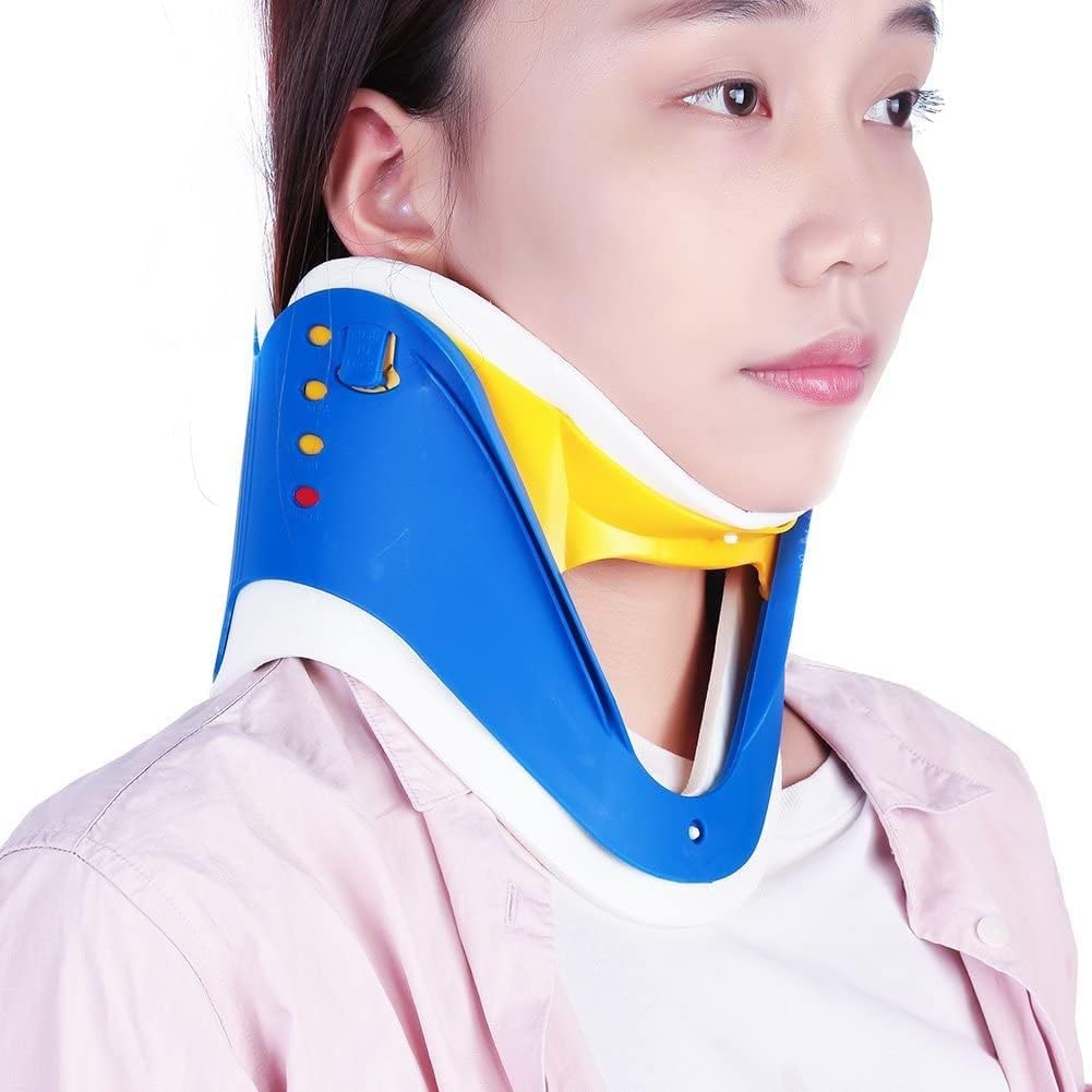 Ssddlzeq Men's One Color Neck Brace, Cervical Traction Fixation Spine Care Correction Protection Adjustable Neck Brace For And Wo Neck Pain Relief