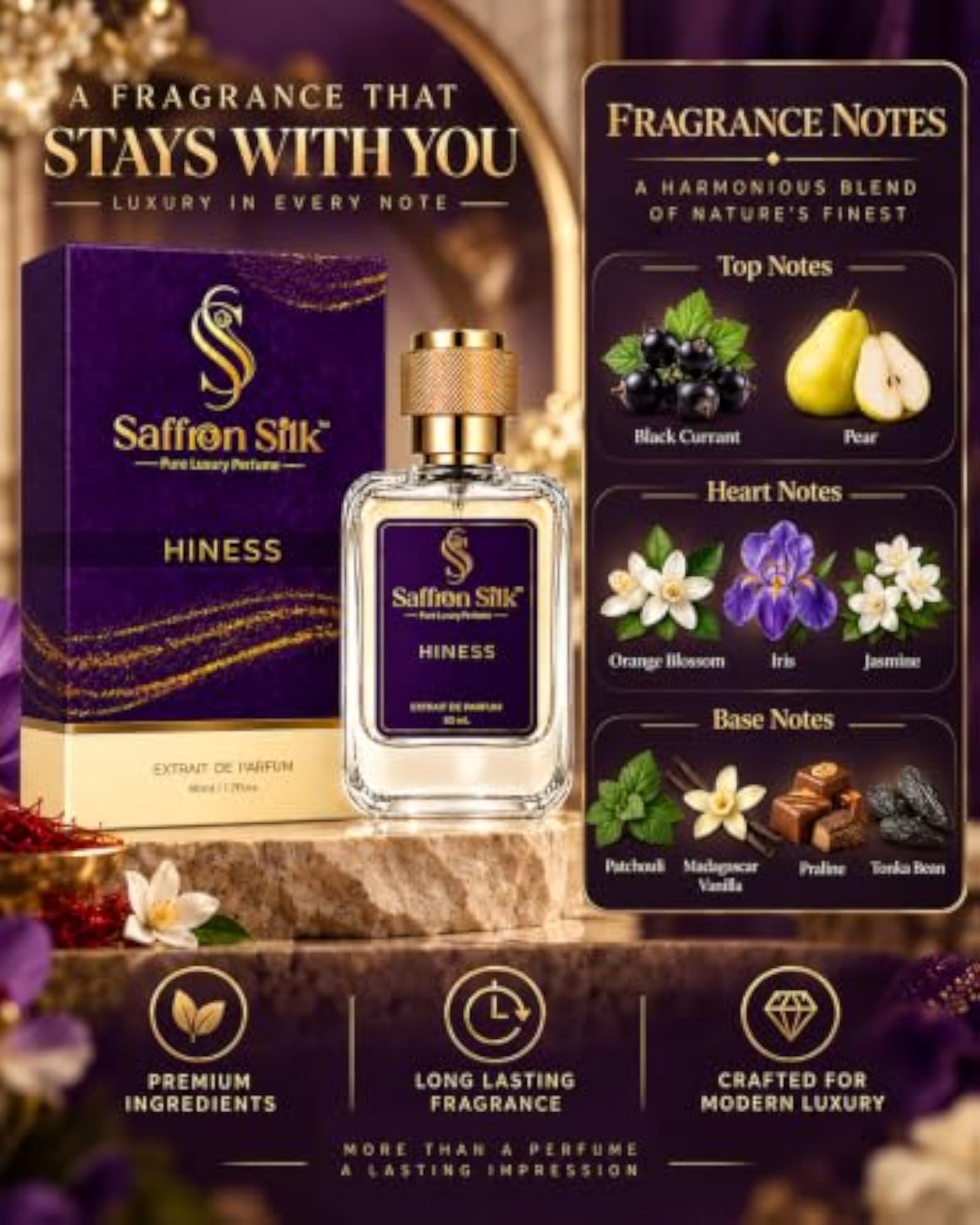 Hiness Extrait de Parfum for Women, 50ml