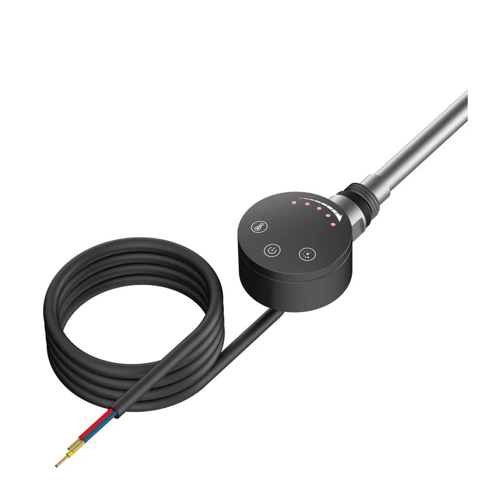 Radiador Toallero Eléctrico Negro 400 x 1000 mm con Resistencia de 300 W, Precargado, Acero