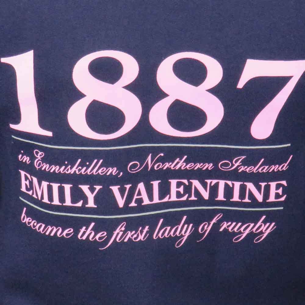 Długa bluza z kapturem do rugby, dla kobiet, Emily Valentine Navy, morski, M