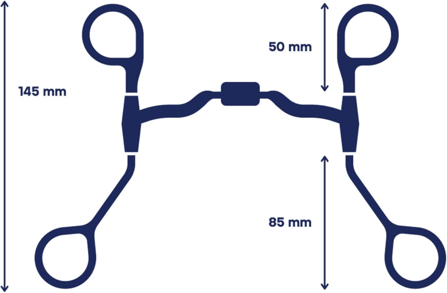Short Shank Low Port Curb Bit, Capsule Sweet Iron