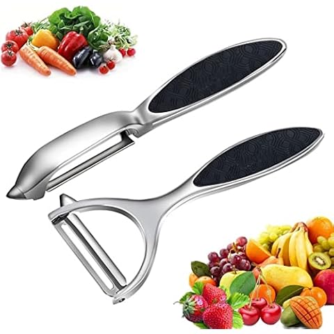 Potato Peelers - 2Pcs Vegetable Peeler Set Premium Stainless Steel Y-Shaped Rotatable Peeler with Sharp Blade and Non-Slip Handle Potato Peeler Vegetables for Tomatoes, Carrots, Fruits Cover