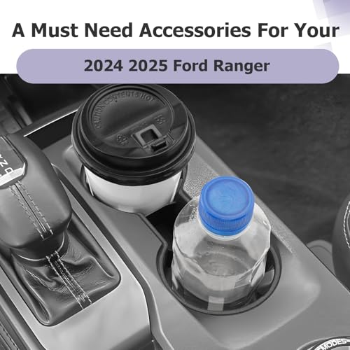 Image of 2025 2026 Ranger Center Console Cup Holder Compatible with 2024 2025 2026 Ford Ranger Accessories Center Console Silicone Cup Holder Insert Ranger 2026 Accessories (NOT for Manual /Automatic Version)
