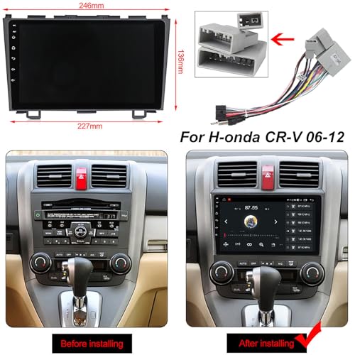 Autoradio Android 12 pour Honda CRV 2006-2012 avec GPS et Bluetooth
