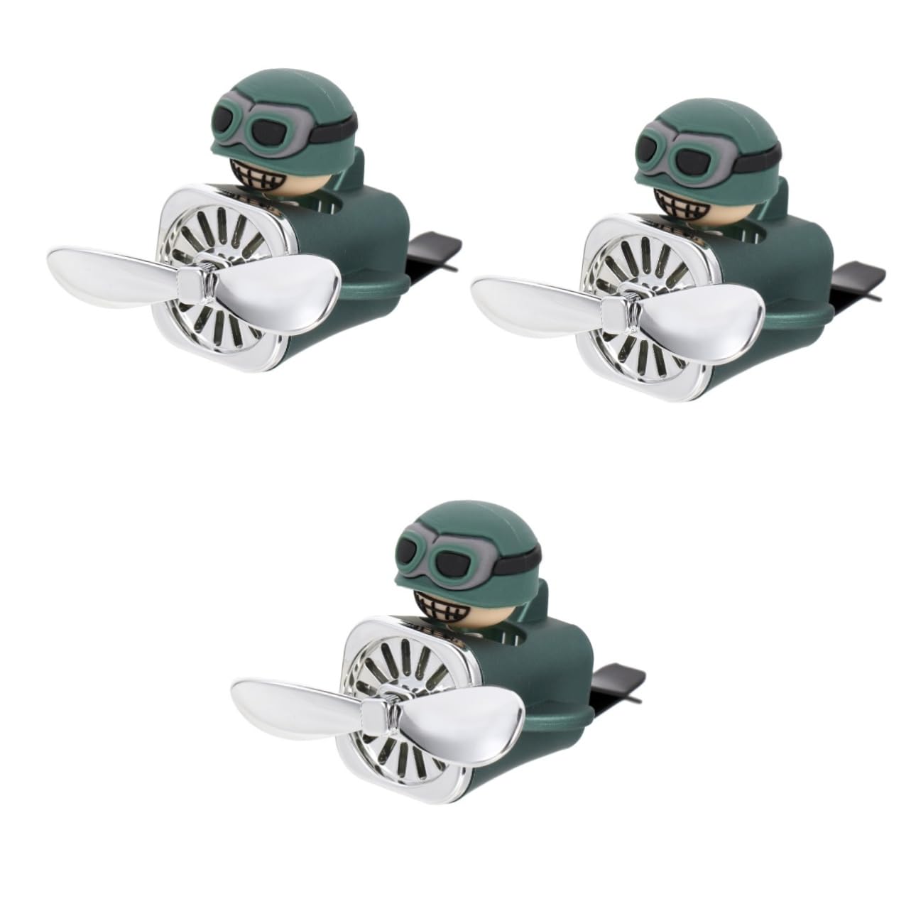 GLEAVI 3pezzi Profumatorper Auto Cartoon Con Clip Per Ventilazione Decorazione Aromatica Rotante Design Divertente Per Ufficio e Auto Fragranze Inclusi