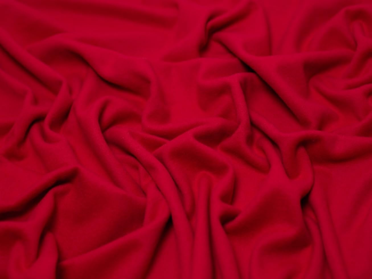 Cachemira y lana capa gruesa peso vestido Tela Rojo – por metro