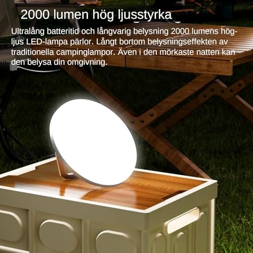 Lanterne résistante aux intempéries lampe camping portable solaire extérieur - 3