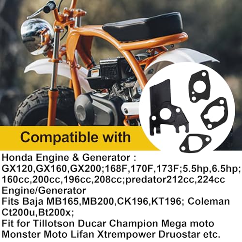 Image of SOFO Carburetor Gaskets Fit for Honda GX200 GX160,Predator 212,Coleman CT200U BT200X,For 224cc,196cc Engine Carburetor