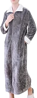 Vestido de dormitorio para hombre, largo, cálido, suave, suave, forro polar, absorbente, cumpleaños, pijama de microfibra, algodón, esponja larga, transpirable, albornoz de terciopelo para