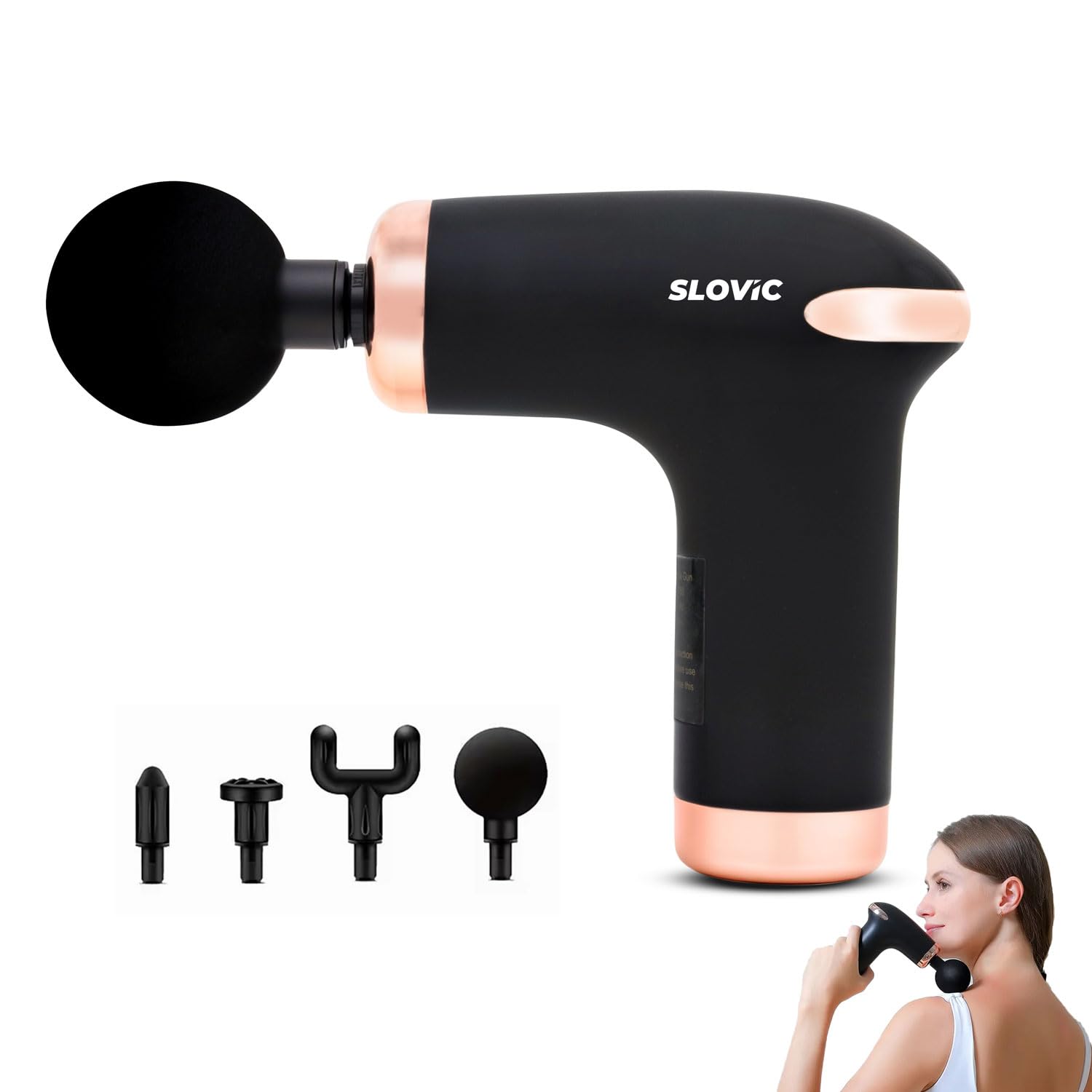 Slovic Massage Gun for Full Body [6 Speed Levels] | Body Massager Machine for Pain Relief | Body Massager for Pain Relief | Foot Massager Machine for Relaxation | Ideal for Neck, Back, Leg Massage