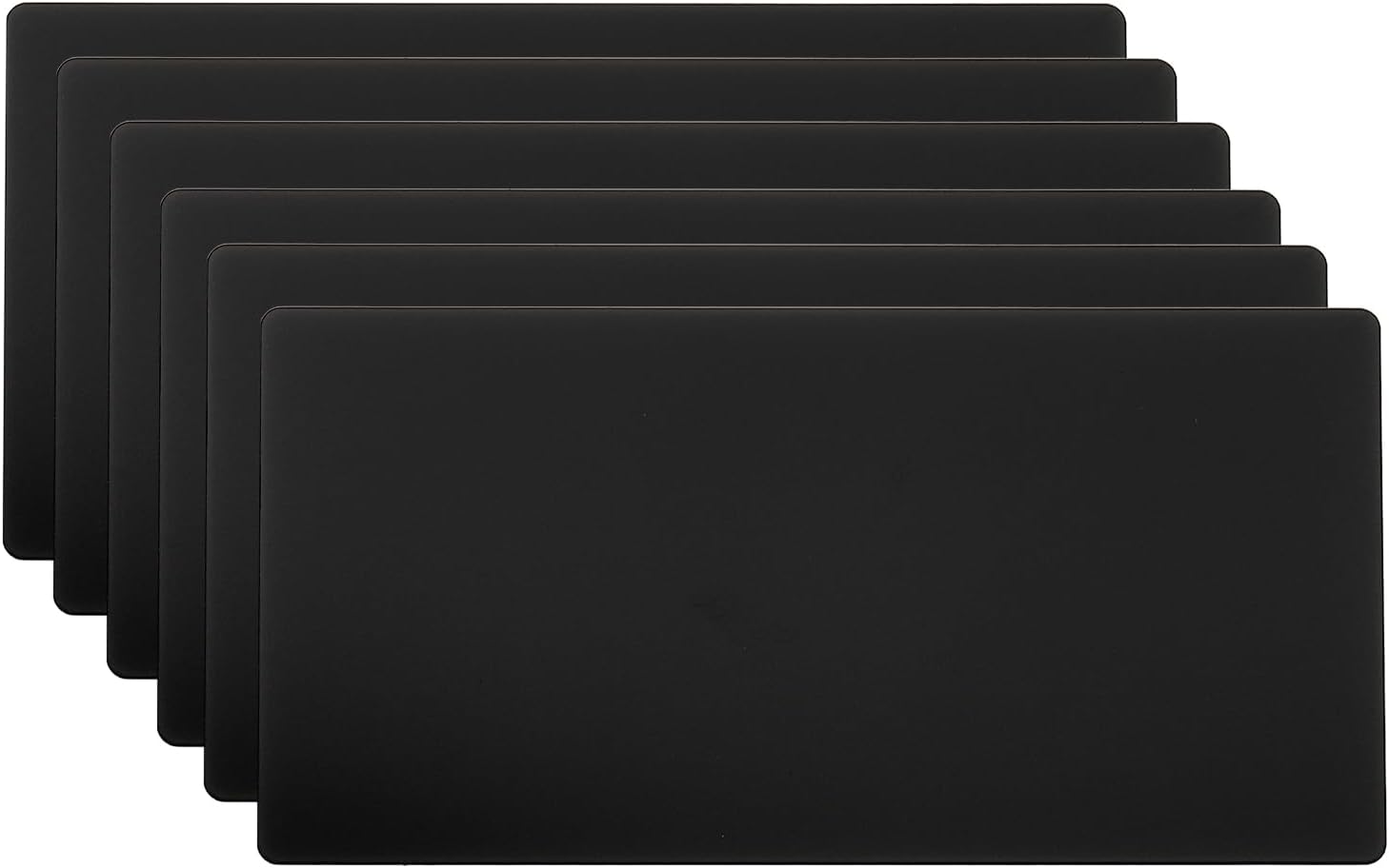 PATIKIL 3x1 Inch Anodized Aluminum Sheet Metal, 6 Pack Laser Plates Engraving Blanks 1MM Thin for Crafting DIY House, Black