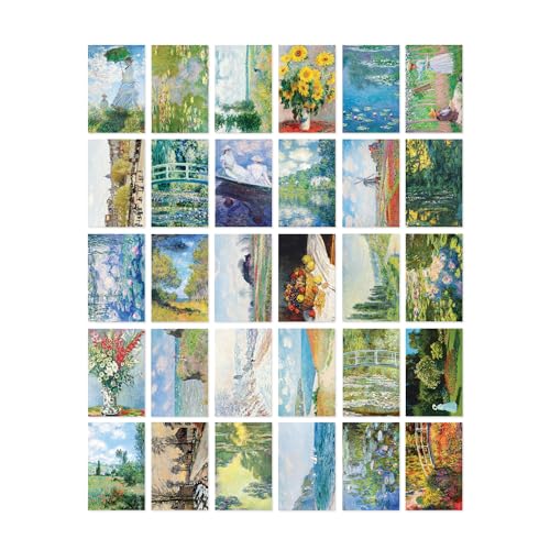 Wintertime Crafts Claude Monet Postcard Set: Pack of 30 Impressionist Art Print...