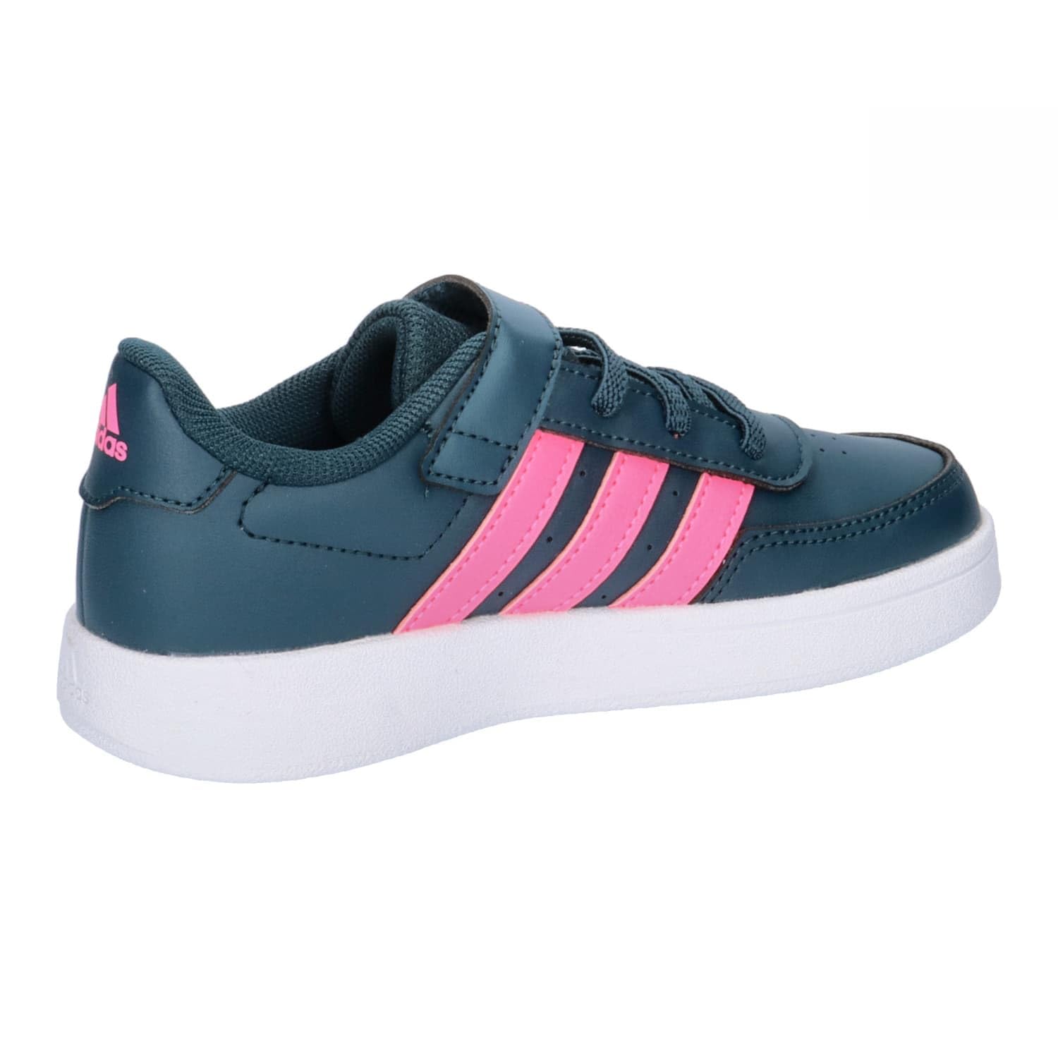 adidas Unisex niños Breaknet Lifestyle Court Elastic Lace and Top Strap Shoes, arctic night/lucid pink/Cloud white, 38 EU