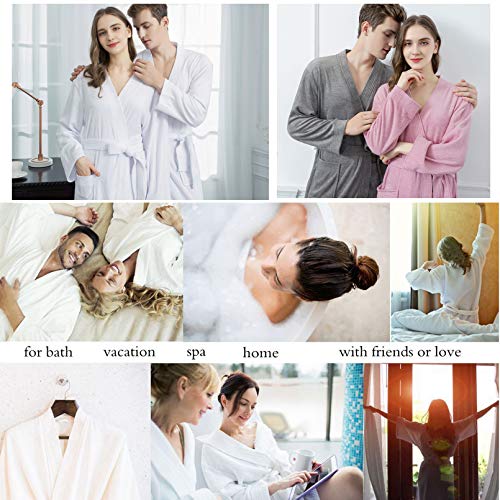 Albornoz de baño para mujer kimono absorbente de rizo de algodón 7