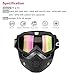 KKmoon Gafas Desmontable Mascara del Moto Filtro de Boca para Cascos Abierto...
