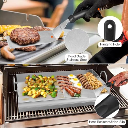 Kit parrillero con plancha y utensilios Onlyfire 18x12.5 miniatura 4